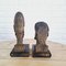 Brutalist Bookends in Carved Wood by Don Quixote & Sancho, 1970s, Set of 2 7