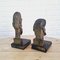 Brutalist Bookends in Carved Wood by Don Quixote & Sancho, 1970s, Set of 2 8