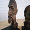 Brutalist Bookends in Carved Wood by Don Quixote & Sancho, 1970s, Set of 2 9