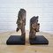 Brutalist Bookends in Carved Wood by Don Quixote & Sancho, 1970s, Set of 2 5