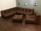 Vintage Brown Leather Togo Living Room Set by Michel Ducaroy for Ligne Roset, 1970s 1