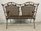 Sofas with Patinated Iron Seats with Vegetable Decoration, 1890s, Set of 3 5