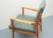 Armchair in Cherry & Leatherette, 1950s 3