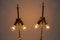 Grands Pieds de Lampe de Bureau Bulle Mid-Century Moderne Doré, 1960s, Set de 2 6