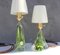 Green Crystal Lamps by Val St Lambert, Set of 2 2