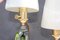 Green Crystal Lamps by Val St Lambert, Set of 2 3