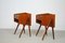 Fully Renovated Danish Teak Dressing Table and Nightstands with Decorated Glass Tops, 1960s, Set of 3 5