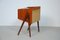 Fully Renovated Danish Teak Dressing Table and Nightstands with Decorated Glass Tops, 1960s, Set of 3 7