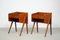 Fully Renovated Danish Teak Dressing Table and Nightstands with Decorated Glass Tops, 1960s, Set of 3 6