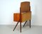 Toeletta completamente rinnovata in teak e comodini con ripiano in vetro decorato, Danimarca, anni '60, set di 3, Immagine 13