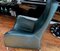 DS 264 Leather Lounge Chair with Stool in Olive-Green from de Sede, Set of 2 5