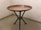 Antique Side Table with Wrought Iron Legs and Copper Table Top 1