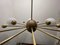 Italienischer Sputnik Kronleuchter aus Opalglas & Messing, 1960er 12