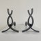 Cast Iron Flame Andirons, France, 1950s, Set of 2, Image 3