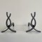 Cast Iron Flame Andirons, France, 1950s, Set of 2 14