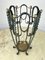 Art Dec Umbrella Stand in Iron and Brass, Italy, 1930s 1