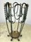 Art Dec Umbrella Stand in Iron and Brass, Italy, 1930s 2
