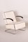 Bauhaus Ivory Tubular Armchair in Leather from Mücke-Melder, 1930s 1