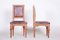 Antique Biedermeier Chairs in Oak and Leather, 1800s, Set of 2, Image 2