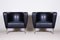 Art Deco Black Armchairs in Leather by Jindrich Halabala for Up Závody, 1930s, Set of 2, Image 19