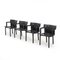 Chaises 4870 Vintage Noires par Anna Castelli pour Kartell, 1980s, Set de 4 5