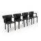 Vintage Black 4870 Chairs by Anna Castelli for Kartell, 1980s, Set of 4 2