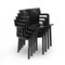 Schwarze Vintage 4870 Stühle von Anna Castelli für Kartell, 1980er, 4er Set 6