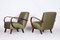 Art Deco Armchairs in Beech and Green Fabric attributed to Jindřich Halabala for Up Závody, Former Former Czechoslovakiaoslovakia, 1930s, Set of 2, Image 2