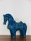 Sculpture Cheval en Céramique Bleue par Aldo Londi pour Bitossi Fiorentino, 1960 2