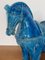 Escultura de caballo de cerámica azul de Aldo Londi para Bitossi Fiorentino, 1960, Imagen 4