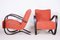 Art Deco Model H-269 Lounge Chairs in Beech and Red Upholstery attributed to Jindřich Halabala for Up Závody, Former Czechoslovakia, 1930s, Set of 2 10