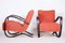 Art Deco Model H-269 Lounge Chairs in Beech and Red Upholstery attributed to Jindřich Halabala for Up Závody, Former Czechoslovakia, 1930s, Set of 2, Image 10