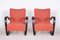 Art Deco Model H-269 Lounge Chairs in Beech and Red Upholstery attributed to Jindřich Halabala for Up Závody, Former Czechoslovakia, 1930s, Set of 2 12