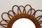 Vintage Rattan Flower Mirror, 1970 6