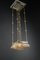 Lámparas colgantes Art Déco con pantallas de vidrio tallado, Viena, Austria, años 20. Juego de 2, Imagen 10