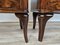 Bedside Tables in Walnut with Brass Handles, 1950, Set of 2 31