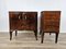 Bedside Tables in Walnut with Brass Handles, 1950, Set of 2 4