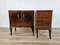 Bedside Tables in Walnut with Brass Handles, 1950, Set of 2 2