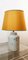 Keramiklampe mit Bienen und ovalem Lampenschirm 16