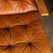 20th Century Danish Curved Beech and Tan Leather Chairs from Farstrup Møbler, 1970s, Set of 2, Image 14