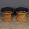 20th Century Bamboo Low Stools, 1960s, Set of 2, Image 3