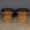 20th Century Bamboo Low Stools, 1960s, Set of 2 2