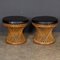 20th Century Bamboo Low Stools, 1960s, Set of 2, Image 2