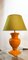 Gold Yellow Ceramic Table Lamp with Green Lampshade 10