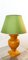 Lampada da tavolo in ceramica giallo oro con paralume verde, Immagine 18