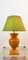 Gold Yellow Ceramic Table Lamp with Green Lampshade 6