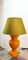 Gold Yellow Ceramic Table Lamp with Green Lampshade 13