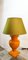 Lámpara de mesa de cerámica en amarillo dorado con pantalla verde, Imagen 13