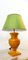 Gold Yellow Ceramic Table Lamp with Green Lampshade 3