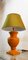 Gold Yellow Ceramic Table Lamp with Green Lampshade 14